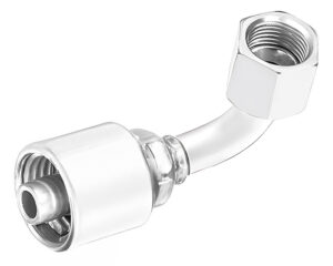 Gates® G25179-0506 Hydraulic Coupling, Female JIC 37° Flare Swivel, English Hex, 90° Short Bent Tube