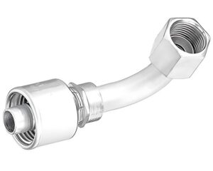 Gates® G25180-1010 Hydraulic Coupling, Female JIC 37° Flare Swivel, English Hex, 90° Medium Bent Tube