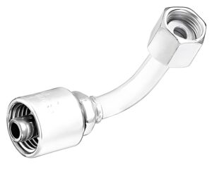 Gates® G25241-2020 Hydraulic Coupling, Female JIC 37° Flare Swivel - Metric Hex, 90° Long Bent Tube