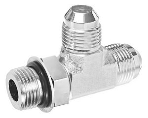 Gates® G60352-1010 Hydraulic Adapter, Male ORB x Male JIC x Male JIC Flare, Tee