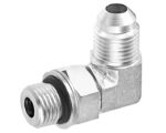 Gates® G63160-4824 Hydraulic Adapter, O-Ring Male Metric to Male JIC 37° Flare, 90-Deg. Elbow, Steel
