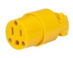 Grote® 125V, 3-Wire Female Electrical Plug, Industrial Grade – PVC / Brass (82-1096)