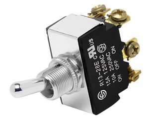 Grote® 12V/15A, On/Off/On, DPDT Type, Heavy Duty – Toggle Switch (82-2122)