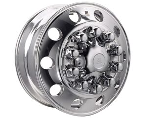 Alcoa 24.50″ Diameter, 11.25″ Bolt Circle, Aluminum Wheels, Hub Pilot, High Polish w/ Dura-Flange (98U637DF)