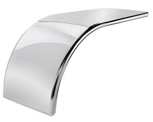 Nu-Line 66″ Length, 24″ Width, 16 Gauge Stainless Steel Half Fender, No Rib – 1 Pair (NF1066SSNR)