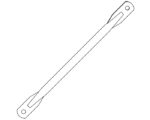 Blue Bird 15° Twist / 12" Black Mirror Brace, Bell Mounted, Left-Hand (10010689)