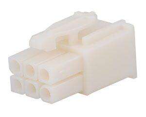 TE Connectivity® Mini MATE-N-LOK Series, 6-Way Plug Connector Housing (172168-1)