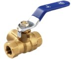 Automann® 1/4″ NPT, 3-Way Ball Valve, Brass Housing, S/Steel Ball (177.4304)