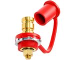 Automann® Positive Battery Terminal, Solid 3/8" Stud, Red Cap (178.3035P)