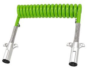 Automann® 15 ft. 7-Way Coiled ABS Electrical Cable, Green (179.3011.15)