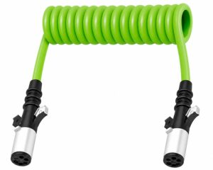 Automann® 15 ft. 7-Way Coiled ABS Electrical Cable, Green (179.3017.15)